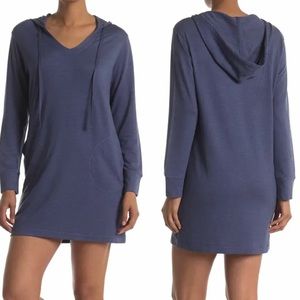 Max studio hooded long sleeve sweatshirt dress XS